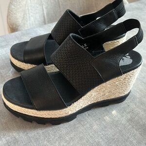 SOREL Joanie II Slingback Jute Wedge Sandals